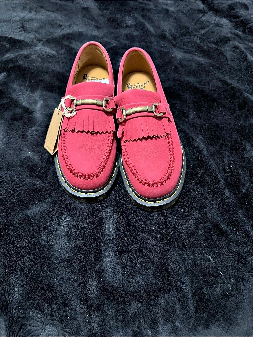 Dr. Martens Adrian Snaffle Milled Nubuck Loafers Pink NWT